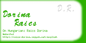 dorina raics business card